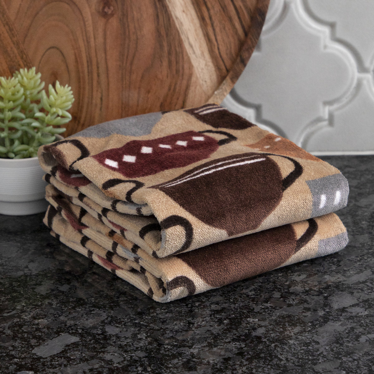 T-fal Fiber Reactive Print Kitchen Dishcloth (Set of 2)